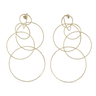 Buccellati Hawaii Waikiki Yellow Gold Pendant Earrings with Circles