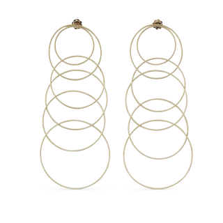 Buccellati Hawaii Waikiki Yellow Gold Large Circle Pendant Earrings
