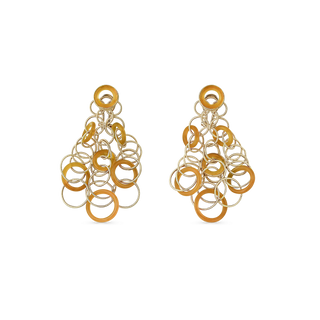 Buccellati Hawaii Color Yellow Gold Carnelian Pendant Earrings