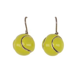 Deakin & Francis Sterling Silver Tennis Ball Earrings