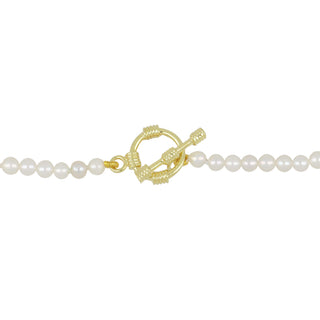 Mazza Pearl Necklace with 14K Toggle Clasp