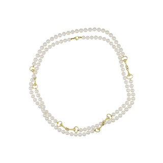 Mazza 14K Freshwater Pearl Horse Bit Necklace