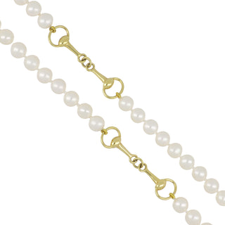 Mazza 14K Freshwater Pearl Horse Bit Necklace