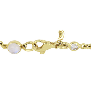 Mazza 14K Gold Multi Gemstone Chain Necklace