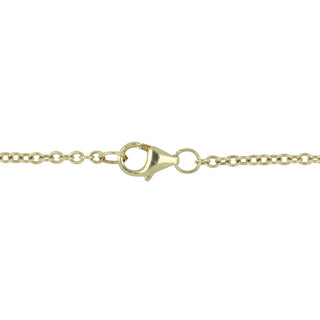 Mazza 14K Cabochon Moonstone Rope Border Pendant Necklace