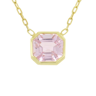 Mazza 14K Gold Octagon Kunzite Pendant Necklace