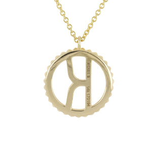 Michael M 14K Gold Diamond "K" Medallion Necklace