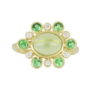 Mazza 14K Peridot Ring with Tsavorites and Diamonds