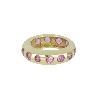Mazza 14K Gold Pink Sapphire Donut Band