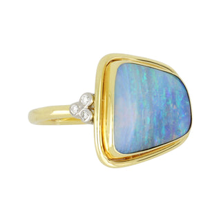 Mazza 14K Two-Tone Boulder Opal Ring with Diamonds