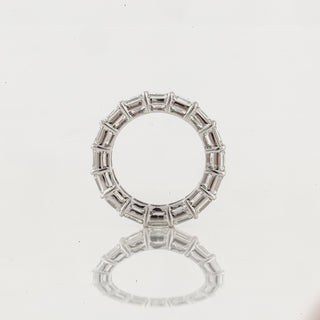 Estate Platinum Asscher Cut Diamond Eternity Band