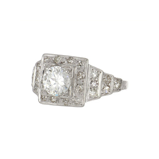 Art Deco 0.68 Carat Old European-Cut Diamond Vintage Style Engagement Ring