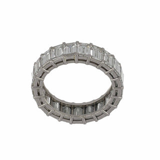 Estate Kwiat Platinum Emerald-Cut Diamond Eternity Band