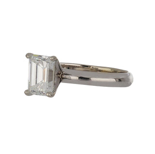 2000s GIA 2.01 Carat Emerald Cut Diamond Solitaire Engagement Ring