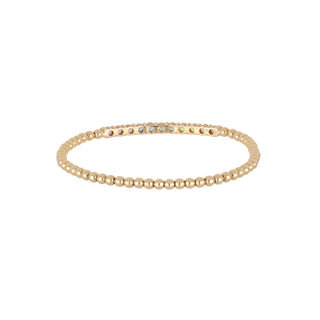 Lisa Nik 'Rainbow' Sapphire Bead Bracelet in 18K Rose Gold