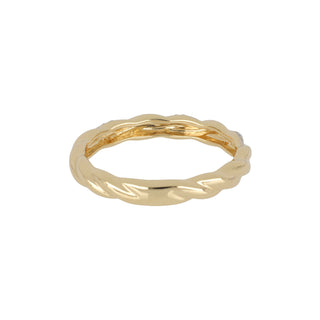 Shy Creation 14K Gold Diamond Twist Band