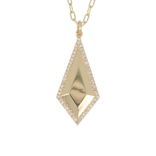 Shy Creation 14K Gold Geometric Diamond Pendant