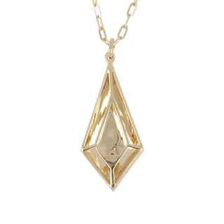 Shy Creation 14K Gold Geometric Diamond Pendant