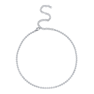 Shy Creation 14K White Gold Ella Diamond Line Necklace