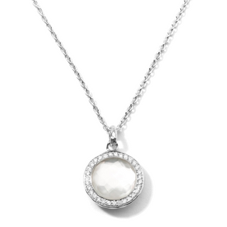 Ippolita Sterling Silver Mother Of Pearl Pendant Necklace with Diamonds