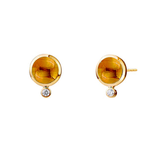 Syna 18K Gold Cirra Mini Studs in Citrine