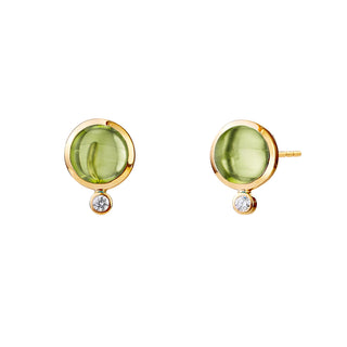 Syna 18K Gold Cirra Mini Studs in Peridot