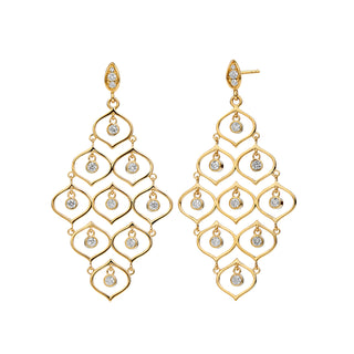 Syna 18K Gold Cascade Earrings