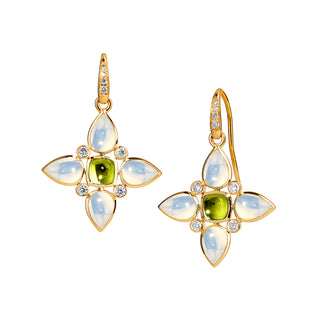 Syna 18K Gold Bloom Mini Elara Earrings with Peridot
