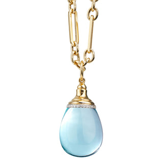 Syna 18K Gold Origin Blue Drop Pendant