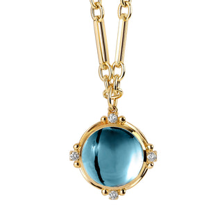 Syna 18K Gold Axia Pendant Grande in Blue Topaz