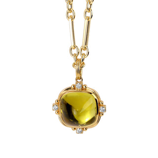 Syna 18K Gold Axia Quad Pendant in Lemon Quartz