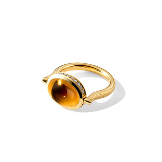 Syna 18K Gold Citrine Swivel Ring