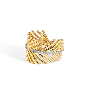 Syna 18K Gold Palm Leaf Band