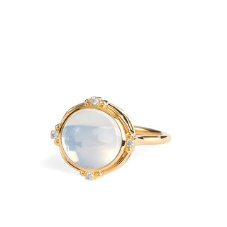 Syna 18K Gold Moon Quartz Axia Ring