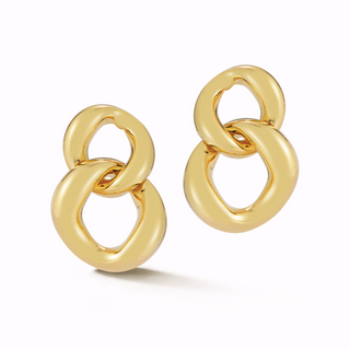 Seaman Schepps 18K Double Link Drop Earrings