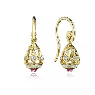 Verragio 18K Amethyst & Diamond Openwork Drop Earrings