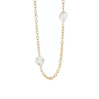 Trianon 18K Gold & Pearl Lisbon Inside Necklace