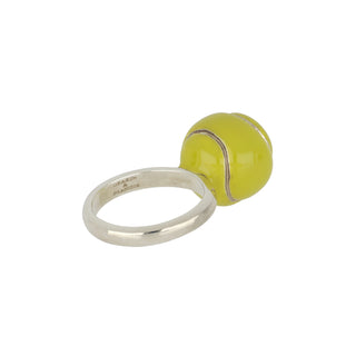 Deakin & Francis Sterling Silver Tennis Ball Ring