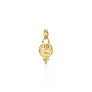 Temple St Clair 18K Gold Angel Diamond Drop Pendant