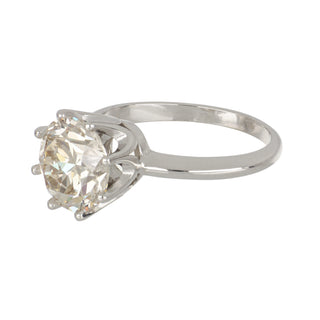 Estate 18K White Gold Diamond Solitaire Ring