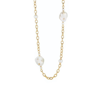 Trianon 18K Gold Freshwater Pearl Choker Length Necklace