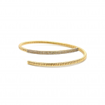 Antonio Papini 18K Gold Diamonds Cuff Bracelet