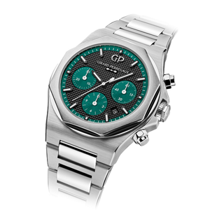 Limited Edition Girard-Perregaux Stainless Steel Laureato Chronograph in Green & Black