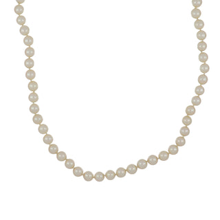 Vintage 1970s 14K White Gold Akoya Pearl Strand