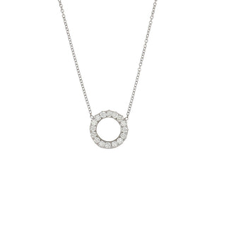 Tenenbaum 14K White Gold Diamond Halo Pendant Necklace