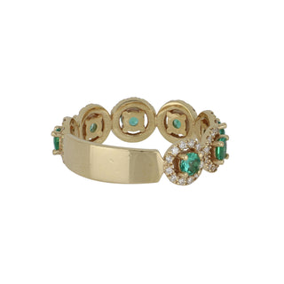 Estate 14K Gold Emerald and Diamond Ring