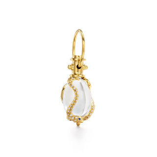 Temple St. Clair Small Serpent Amulet in Rock Crystal, Sapphire & Diamond