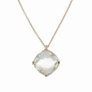 Lisa Nik 18K Rose Gold Quartz Pendant Necklace