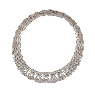 Cartier 18K White Gold Double C Diamond Jewelry Suite