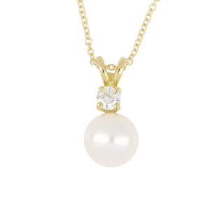 Mastoloni 18K Gold Akoya Pearl and Diamond Pendant